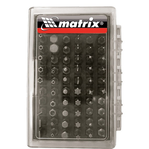 Фото 0 товара Набор бит с магнитным держателем, CrV, 61 шт. Matrix