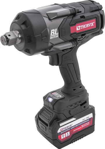 Фото 0 товара Гайковерт ударный аккумуляторный бесщёточный 3/4"DR, 21В, 2400 Нм, THORVIK