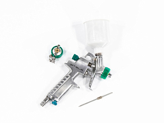 Краскораспылитель AG 810 HVLP, гравитационный, сопло 0,8 мм и 1 мм Stels - фото 1