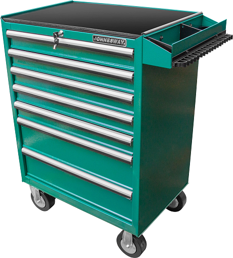 Фото 0 товара Тележка инструментальная 7-ми полочная с инструментом в ложементах, 179 предметов, Jonnesway