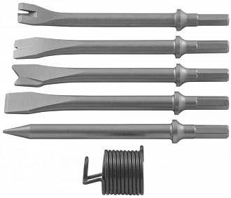 Набор молоток пневматический 2100 уд/мин., патрон H10, с насадками, 8 предметов, Jonnesway - фото 2