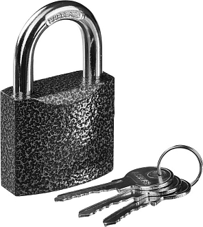 Замок навесной STAYER TOPLock 37160-50 50х42х22 мм, металлический корпус, закаленная дужка - фото 1