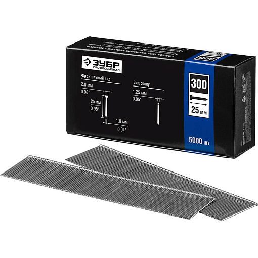 Фото 0 товара Гвозди тип 300, серия «ПРОФЕССИОНАЛ» Зубр 31830-25