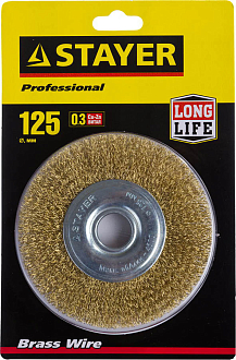 Щетка дисковая для УШМ STAYER 125 мм, 35122-125 - фото 2