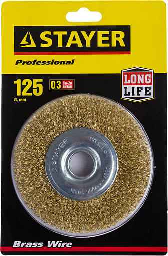 Фото 1 товара Щетка дисковая для УШМ STAYER 125 мм, 35122-125