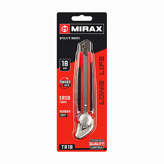 MIRAX 18 мм, Сегментированное лезвие, винтовой фиксатор, Нож 09128 - фото 2