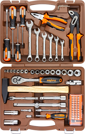 Фото 0 товара Набор инструмента универсальный 1/4", 1/2"DR, 75 предметов, Ombra