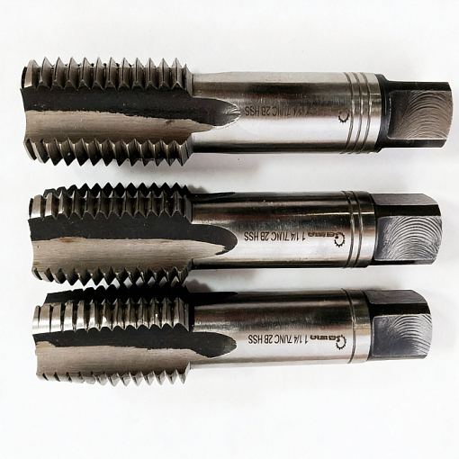 Фото 0 товара Метчик дюймовый UNC 1 1/4" 7(7 ниток/дюйм) 2B 3шт Sekira