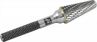 Борфреза твердосплавная коническая с радиусным торцом, тип L, 8 мм, двойная насечка, в боксе, THORVIK - фото 3