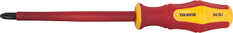 Отвертка стержневая диэлектрическая крестовая VDE 1000V, PH1x80 мм, THORVIK - фото 1