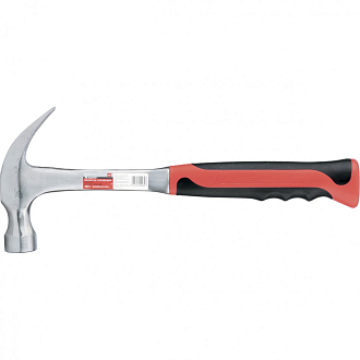 Молоток-гвоздодер, 450 г, цельномет., двухкомпонентная рукоятка Matrix - фото 1