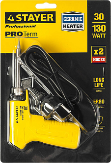 STAYER 30/130 Вт, двухкомпонентная рукоятка, электропаяльник Proterm 55308-130 Professional - фото 4