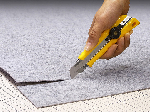 Фото 7 товара OLFA 18 мм, сегментированное лезвие, трещеточный фиксатор, Нож для тяжелых работ OL-L-1