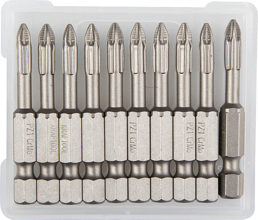 Фото 0 товара Кованые профессиональные биты X-DRIVE KRAFTOOL 26123-1-50-10PZ1, 50 мм, 10 шт.