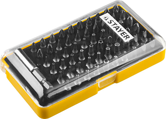 Набор бит с магнитным адаптером STAYER 61 предмет, 26084-H61 - фото 3