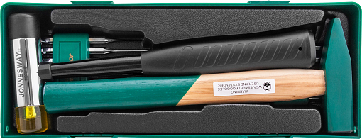 Фото 0 товара Набор молотков и выколоток в ложементе, 13 предметов, Jonnesway