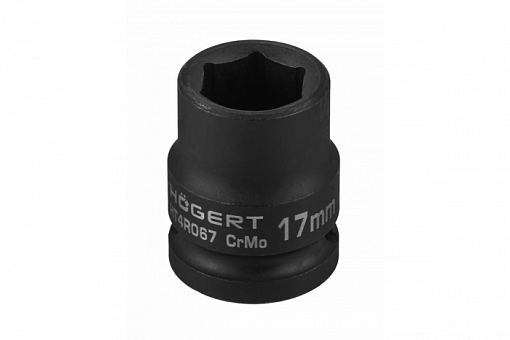 Фото 0 товара Головка торцевая ударная шестигранная 1/2", 17 мм, DIN 3121, CrMo HOEGERT