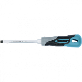 Отвертка SL5,5 x 100 мм, S2, трехкомп. рукоятка Gross - фото 1