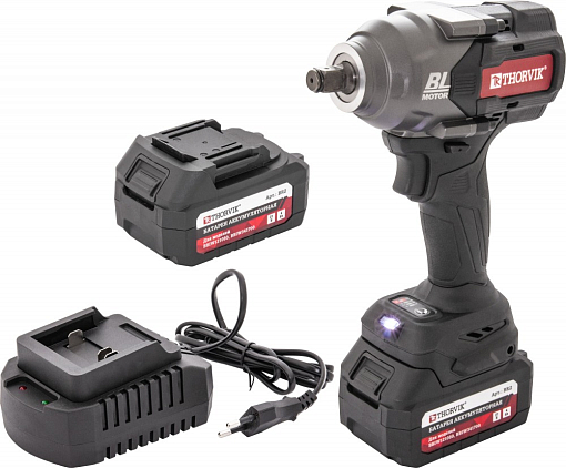 Фото 2 товара Гайковерт ударный аккумуляторный бесщёточный 1/2"DR, 21В, 1080 Нм, THORVIK