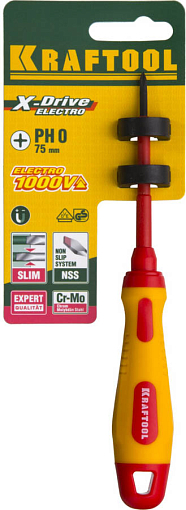 Фото 2 товара Отвертка PH0х60 мм, высоковольтная, Kraftool