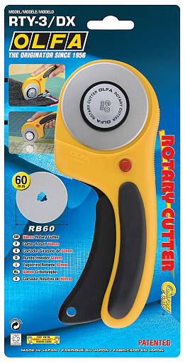 Фото 3 товара OLFA 60 мм, Нож с круговым лезвием и пистолетной рукояткой OL-RTY-3/DX
