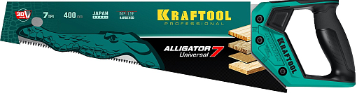 Фото 3 товара Ножовка универсальная Alligator Universal 7 15004-40_z01 KRAFTOOL 7 TPI, 400 мм