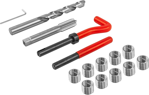 Фото 1 товара Набор для восстановления резьбы M12x1.25, 15 предметов, THORVIK