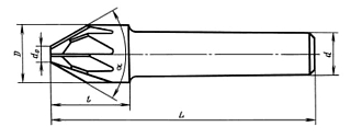 Зенковка 25х60 ц/х z=6 Sekira - фото 3