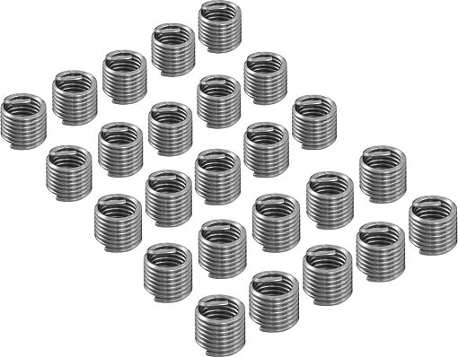 Фото 1 товара Набор вставок резьбовых M8x1.25, 25 предметов, THORVIK