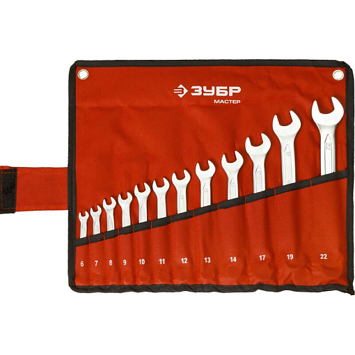 Фото 0 товара Наборы гаечных комбинированных ключей, серия «МАСТЕР» Зубр 27087-H12