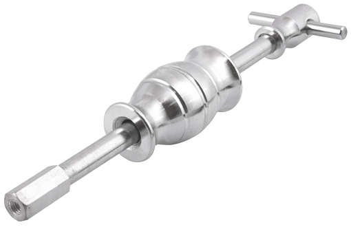 Фото 2 товара Съемник подшипников с цанговыми захватами за внутреннюю обойму и обратным молотком в наборе, диапазон захватов 8-58 мм, THORVIK