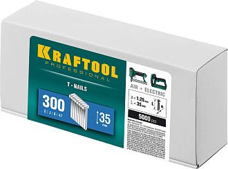 Гвозди для нейлера KRAFTOOL , 31785-35 гвозди тип 300, 35 мм - фото 2
