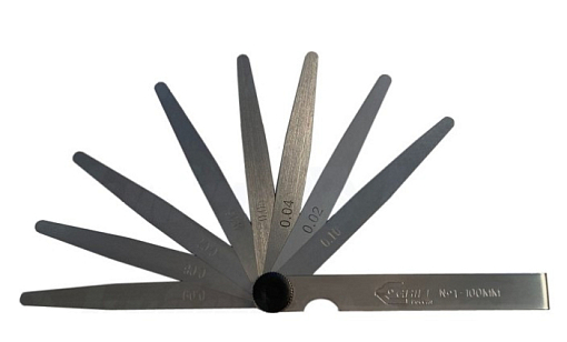 Фото 0 товара Набор щупов №1 (0.02 - 0.1мм), 9 пластин, 100мм GRIFF