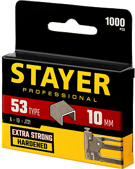 Скобы для степлера тонкие STAYER скобы тип 53 (A / 10 / JT21), 10 мм, 1000 шт., закаленные, особотвердые, 3159-10_z02 Professional - фото 4
