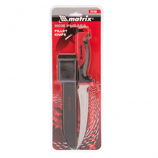 Фото 1 товара Нож рыбака "FILLET KNIFE" small, 150 мм, двухкомпонентная рукоятка, пластиковые ножны Matrix Kitchen
