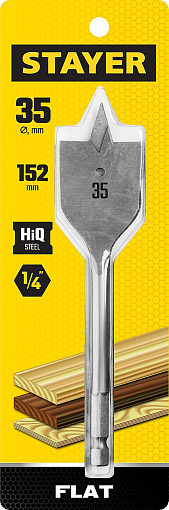 Фото 1 товара Сверло по дереву перовое 2950-35_z01 Master STAYER FLAT 35x152мм