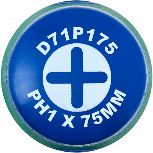 Фото 1 товара Отвертка стержневая крестовая ANTI-SLIP GRIP, PH1х75 мм, Jonnesway