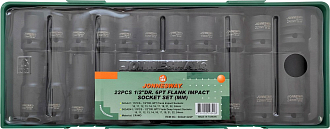 Набор головок ударных 1/2"DR в ложементе, 10-24 мм, 22 предмета, Jonnesway - фото 4