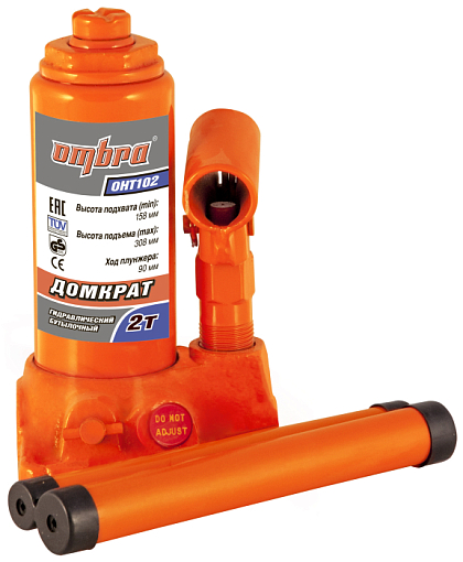 Фото 0 товара Домкрат гидравлический профессиональный 2 т., 158-308 мм, Ombra