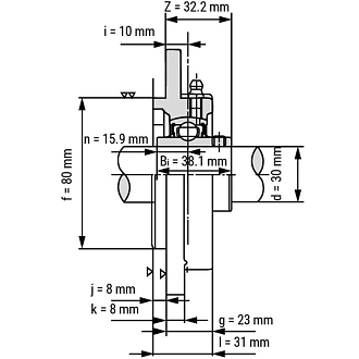 Подшипниковый узел UCFC206 TECHNIX - фото 3