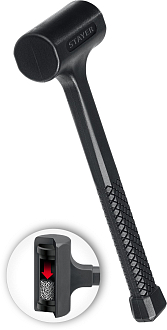 Молоток STAYER 450 г, 40 мм, облитый эластомером, безынерционный 2042-450 - фото 2