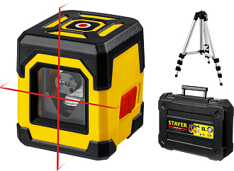 Лазерный нивелир STAYER SLM-2 с кейсом 34961-2 Professional 10 м, точн. +/-0,5 мм/м, штатив - фото 1