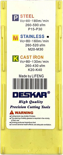 Фото 5 товара TNMG160408 HS LF6018 токарная пластина Deskar