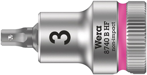 Фото 0 товара 8740 B Hex-Plus HF Zyklop Головка торцевая с битой вставкой с внешним шестигранником, 3/8, с фиксацией, 3 x 35 мм