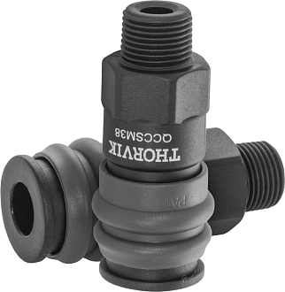 Муфта БРС европейского типа с наружней резьбовой частью BSPT 3/8", THORVIK - фото 1