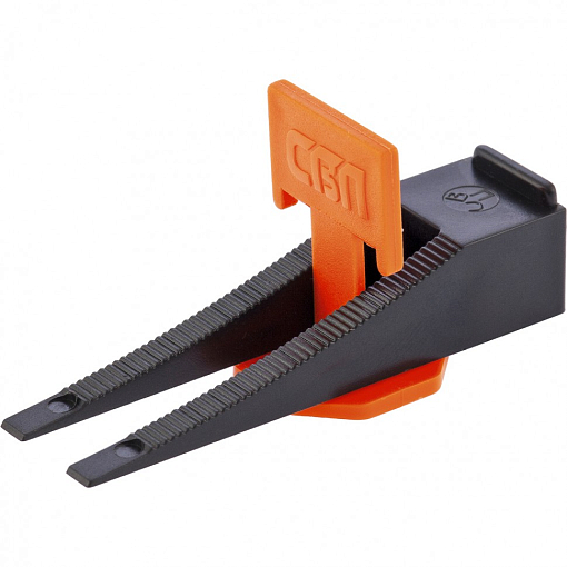 Фото 0 товара Система выравнивания плитки (СВП), комплект: зажимы, клинья (50/50 шт) Сибртех