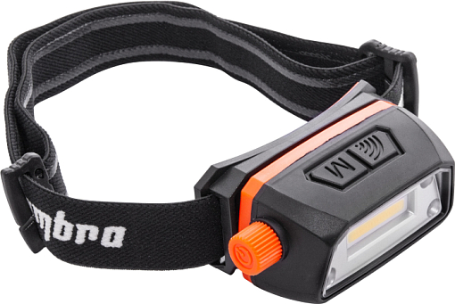 Фото 0 товара Фонарь светодиодный аккумуляторный, налобный с сенсором и световым пучком 300 Лм, Ombra