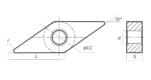 Фото 1 товара VNMG160404-NN QT6109 пластина токарная Qtool