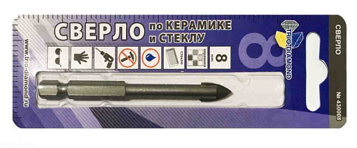 Фото 0 товара Сверло по керамике и стеклу 8мм