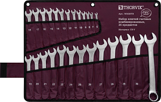 Набор ключей гаечных комбинированных серии ARC, 6-32 мм, 26 предметов, THORVIK - фото 2